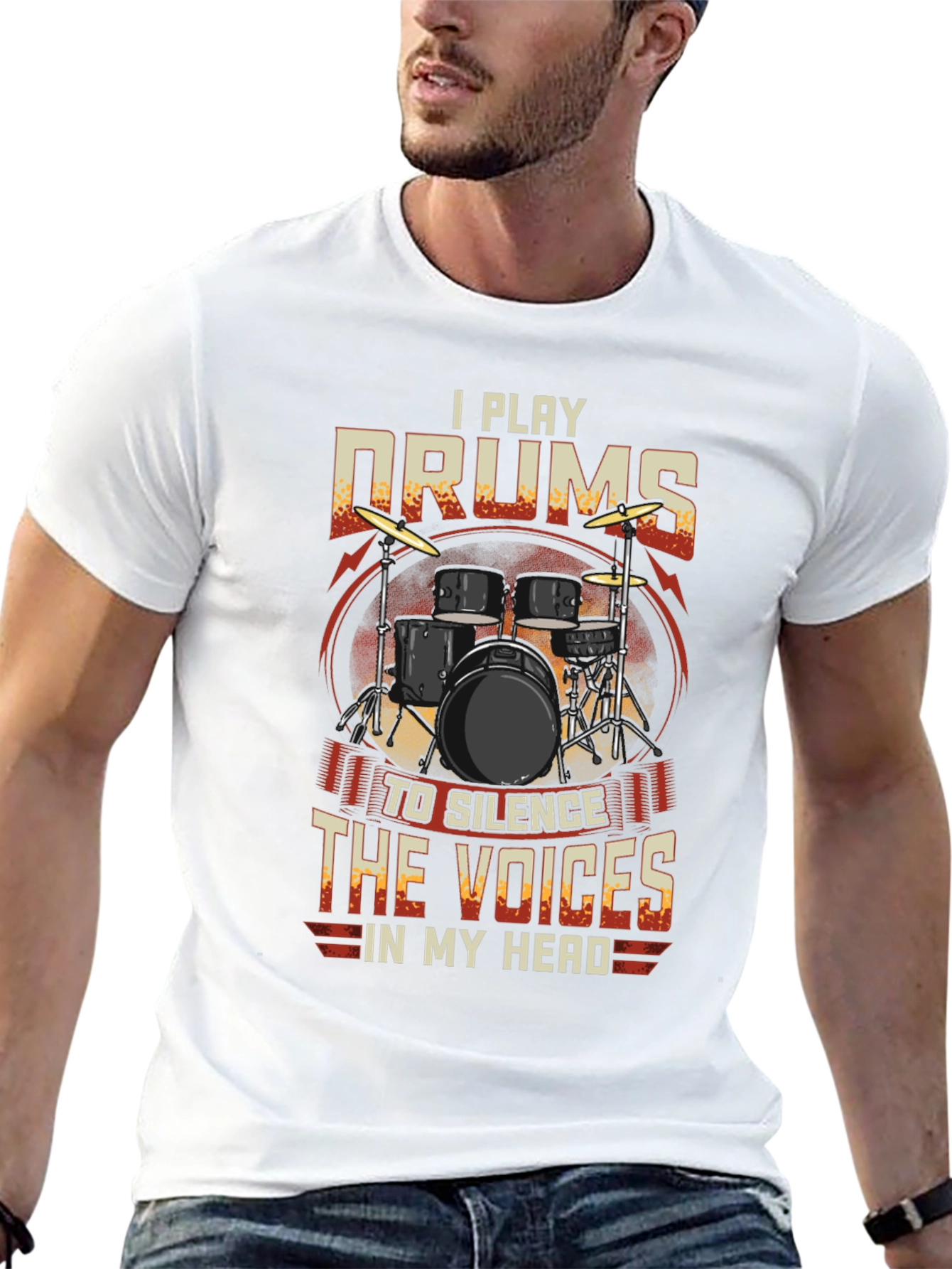I Play Drums Graphic Tee - Silence the Voices