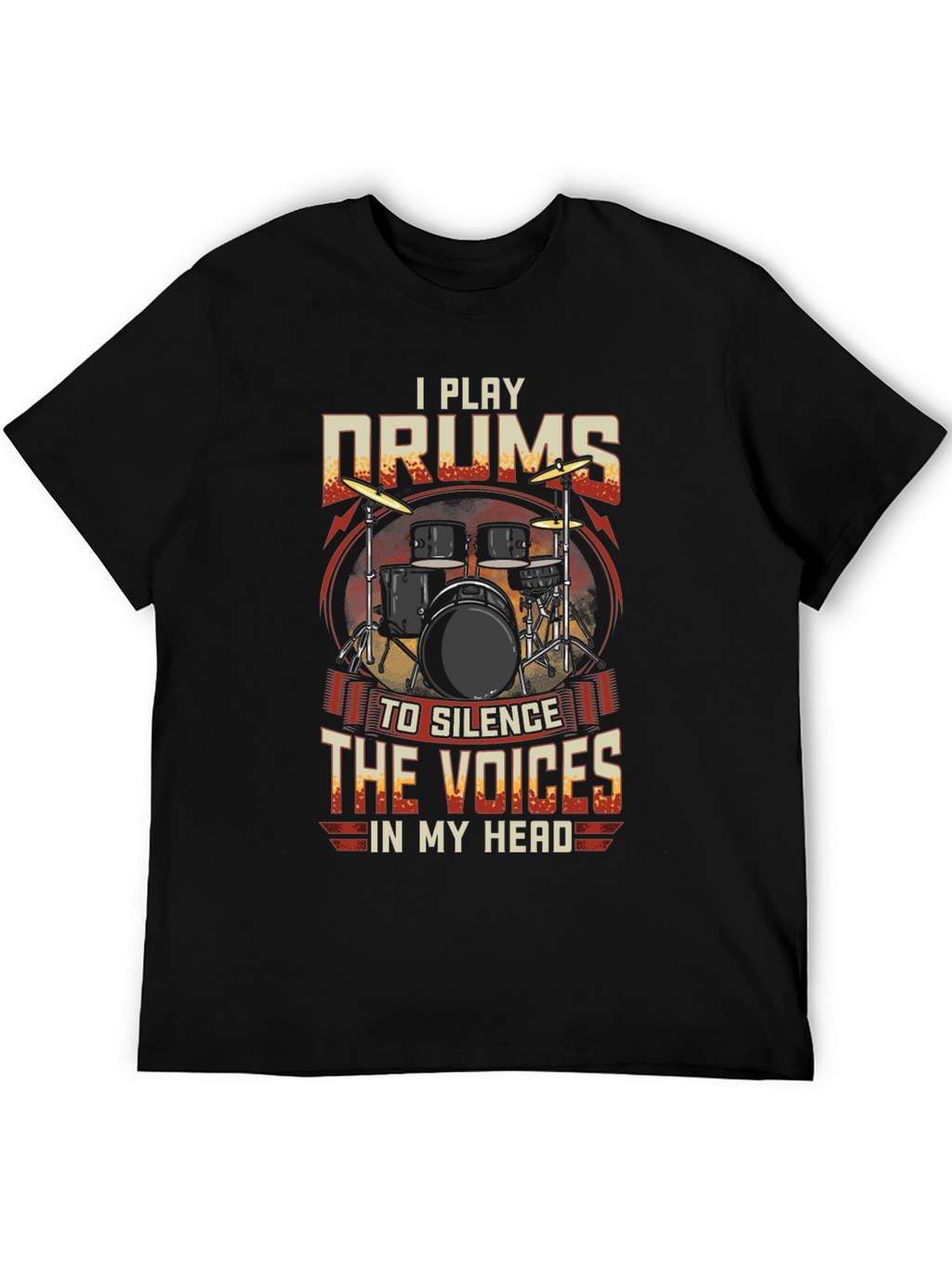I Play Drums Graphic Tee - Silence the Voices