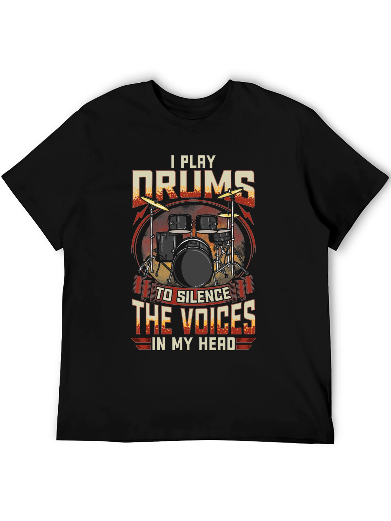 I Play Drums Graphic Tee - Silence the Voices