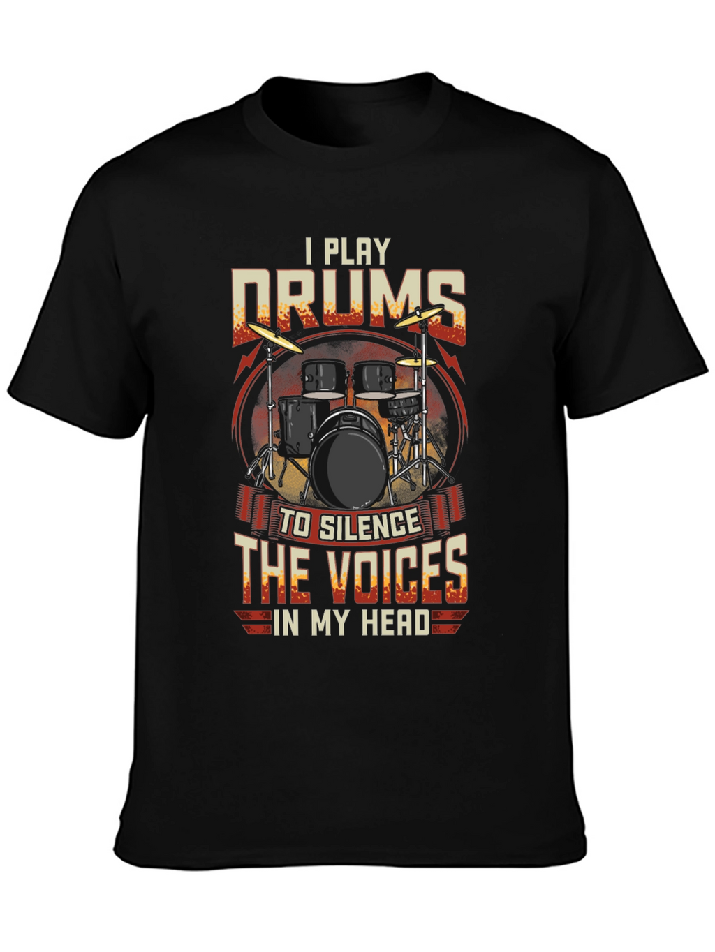 I Play Drums Graphic Tee - Silence the Voices