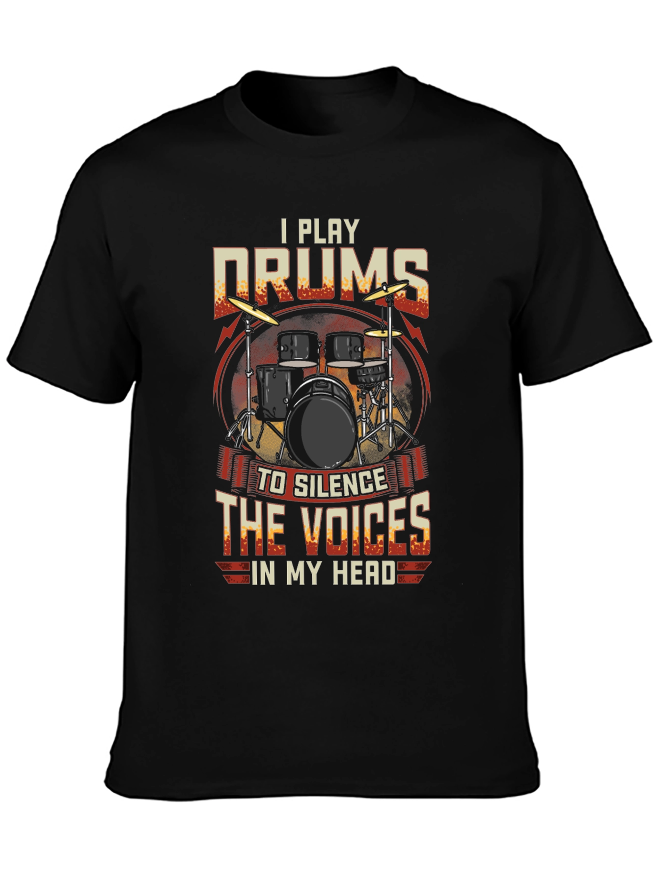 I Play Drums Graphic Tee - Silence the Voices