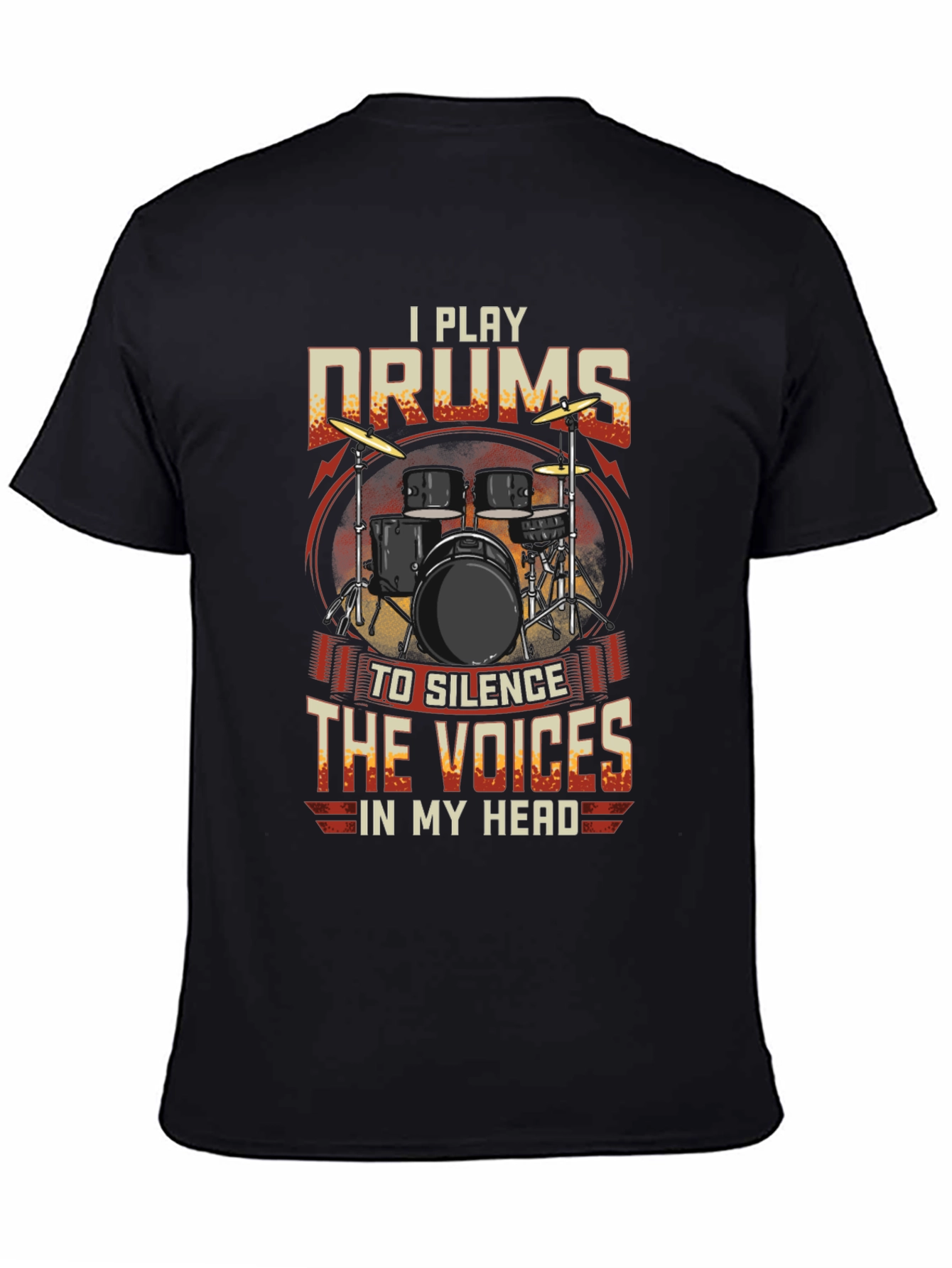 I Play Drums Graphic Tee - Silence the Voices