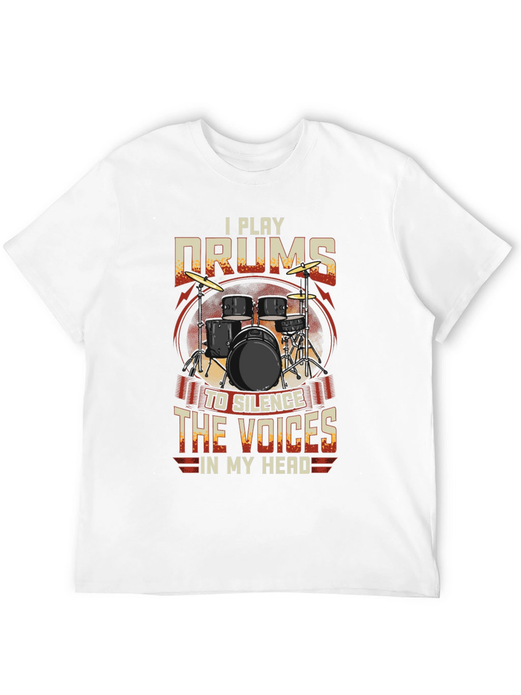 I Play Drums Graphic Tee - Silence the Voices