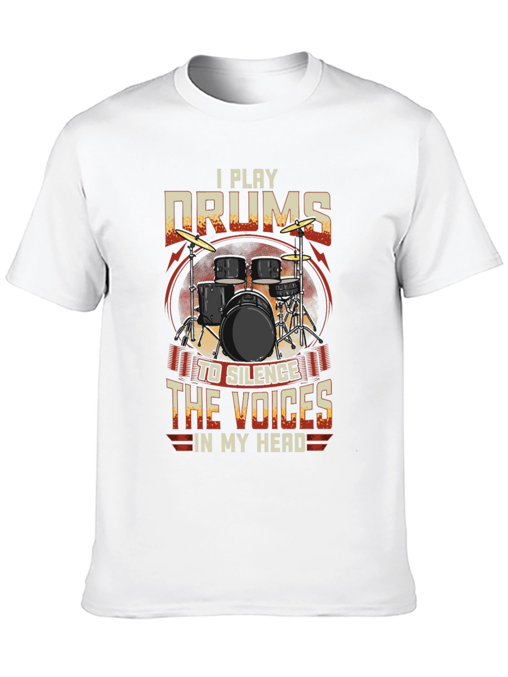 I Play Drums Graphic Tee - Silence the Voices