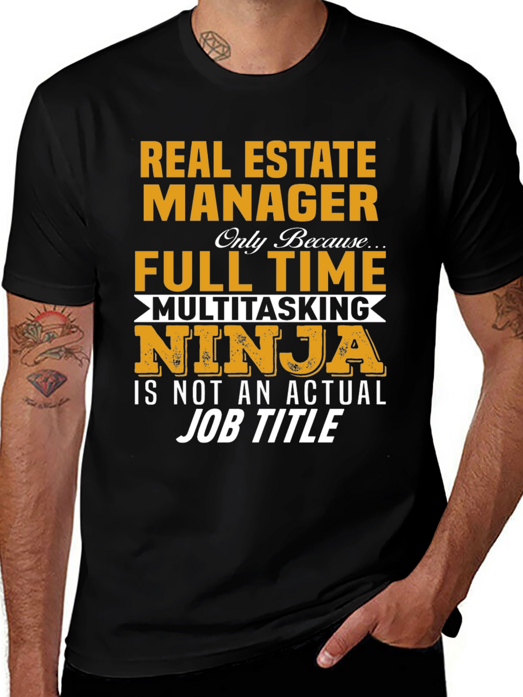 Real Estate Manager T-Shirt: Multitasking Ninja Full Time Job