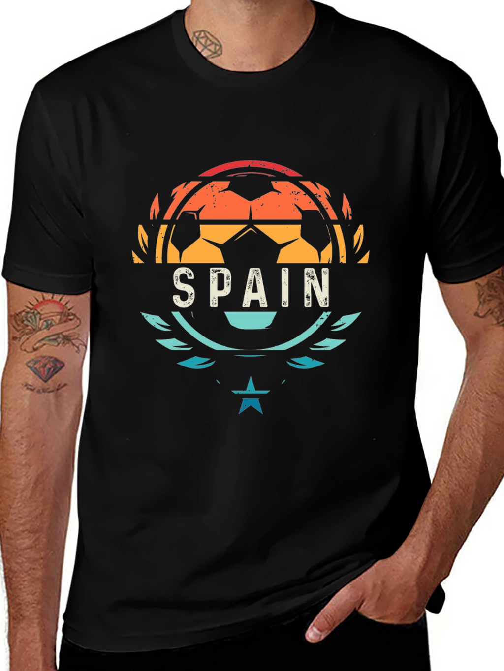Spain Soccer T-Shirt - Retro Style Graphic Tee