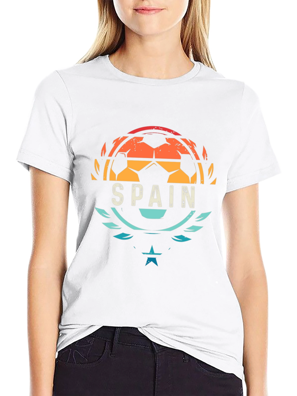 Spain Soccer T-Shirt - Retro Style Graphic Tee