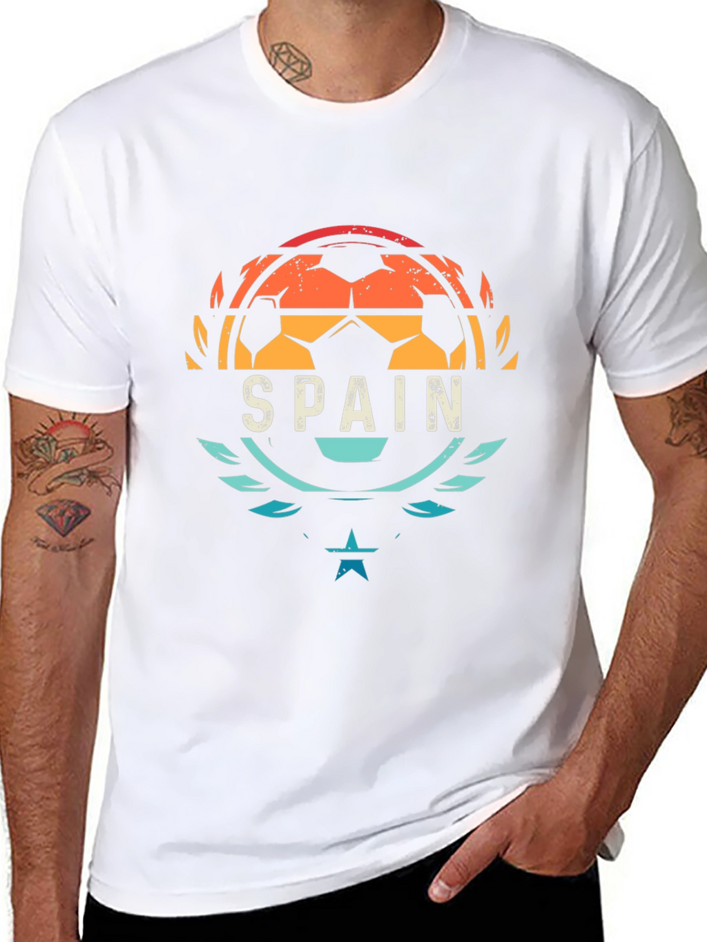 Spain Soccer T-Shirt - Retro Style Graphic Tee