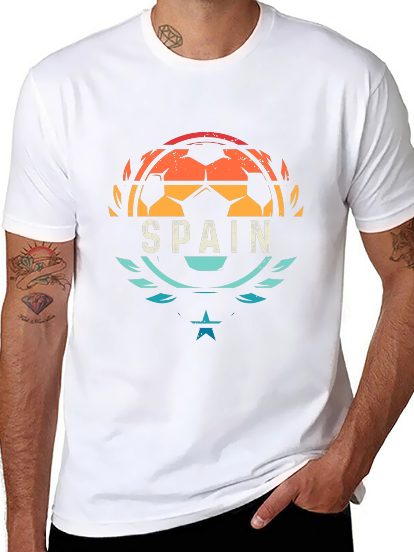 Spain Soccer T-Shirt - Retro Style Graphic Tee