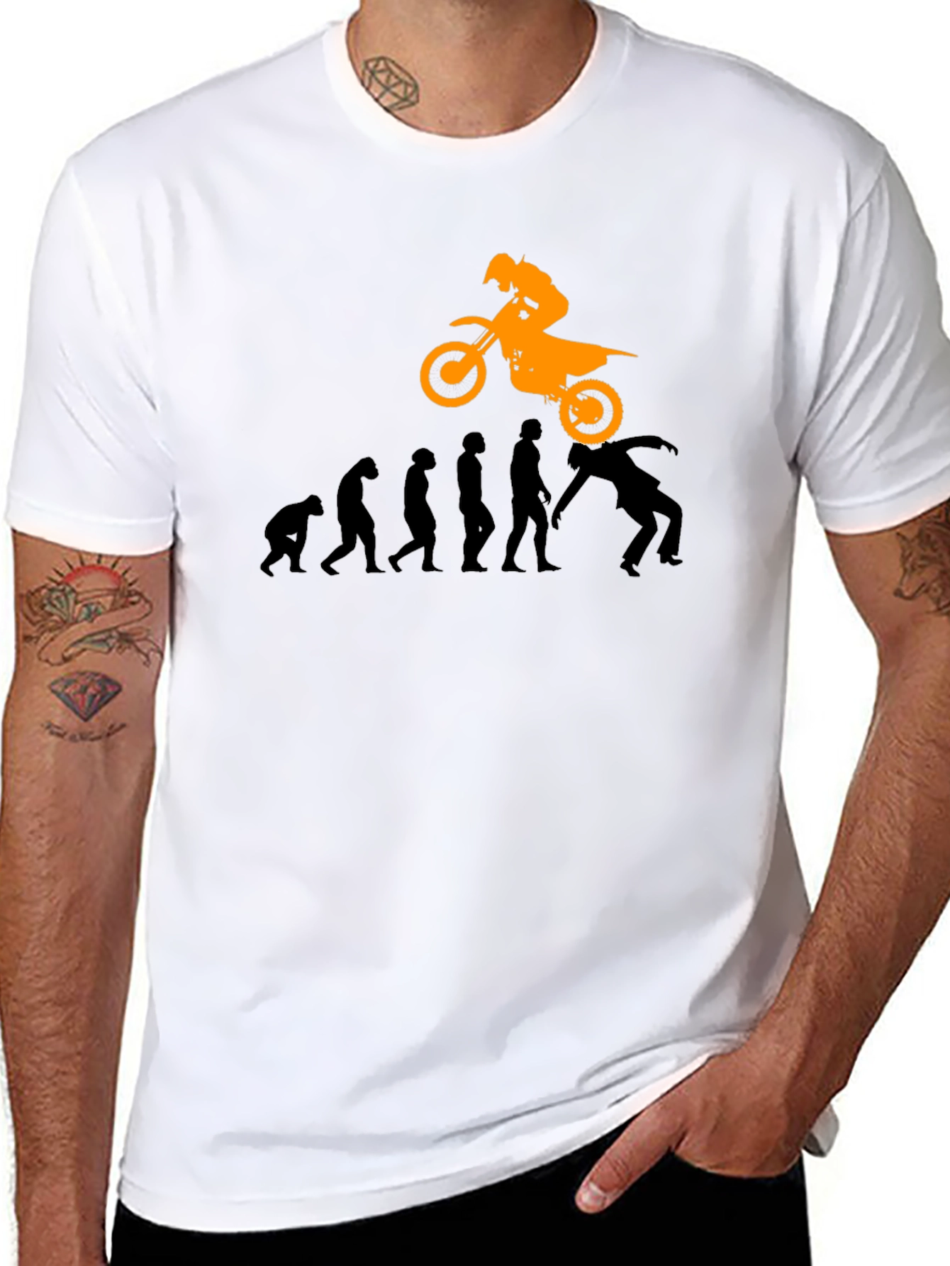 Evolution of Motocross Black T-Shirt
