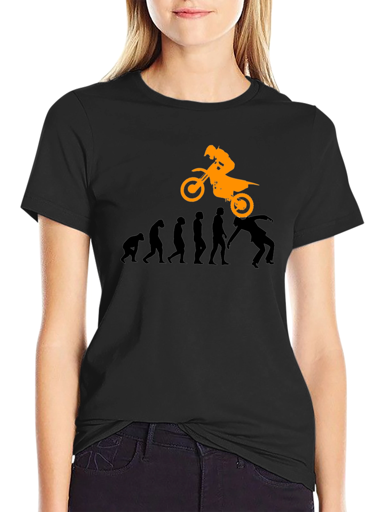 Evolution of Motocross Black T-Shirt
