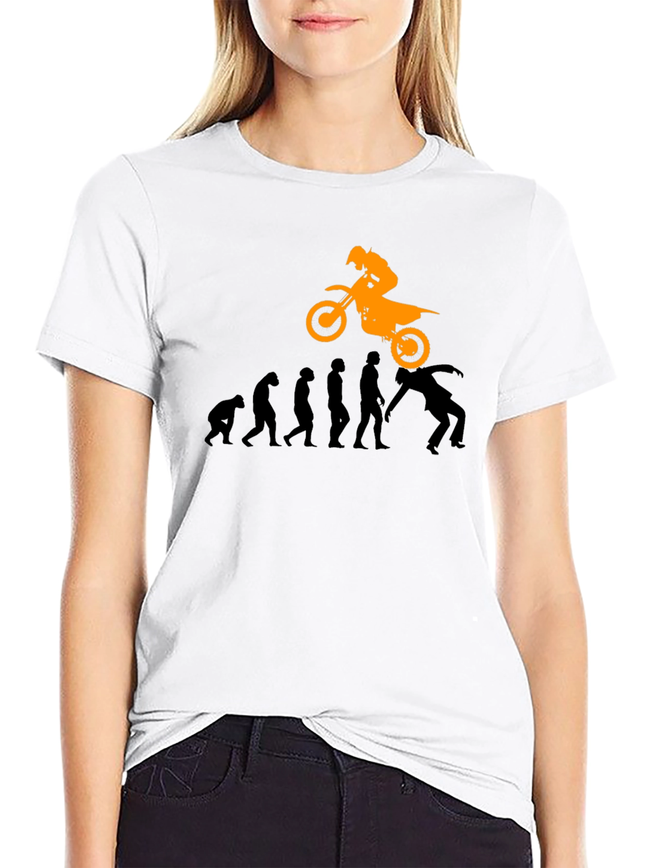 Evolution of Motocross Black T-Shirt