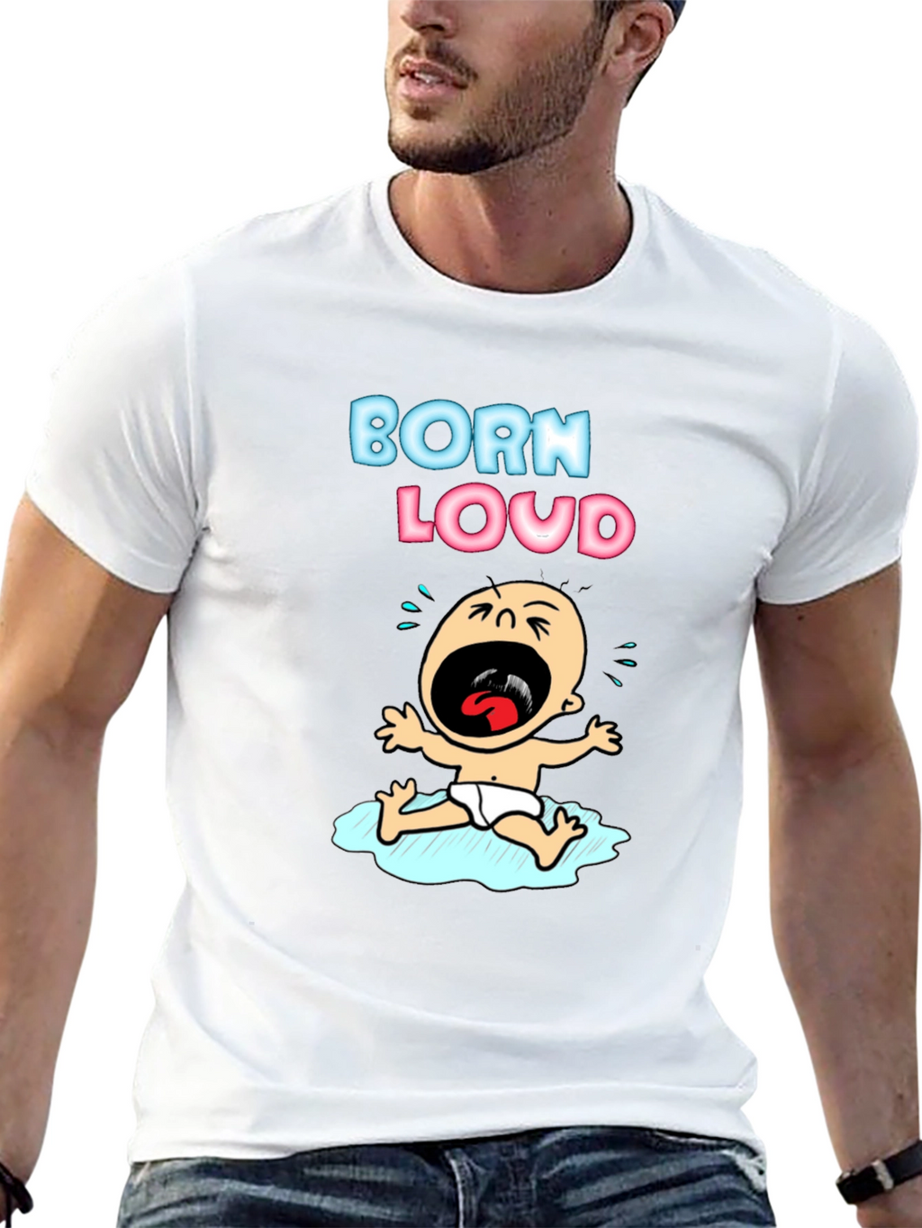 Born Loud Graphic T-Shirt - Black Cotton Tee