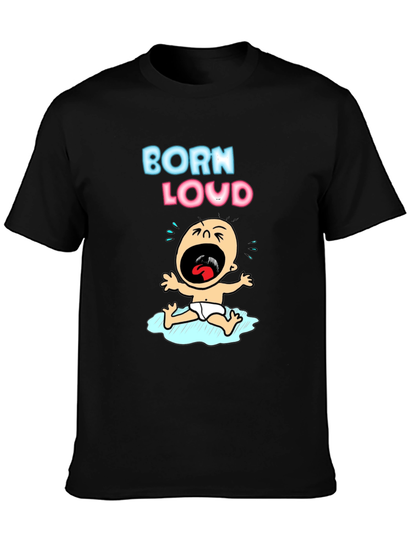 Born Loud Graphic T-Shirt - Black Cotton Tee