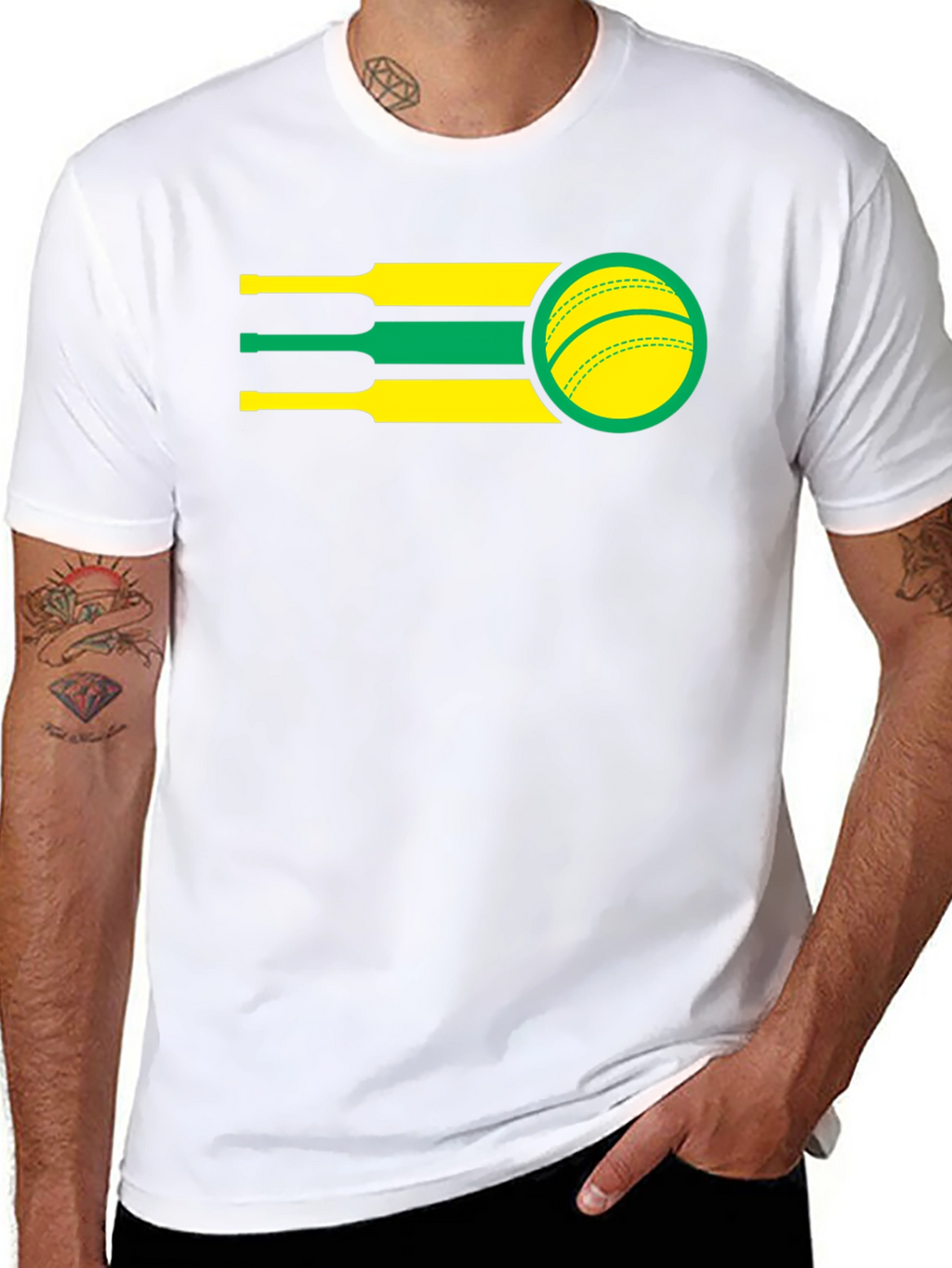 Cricket Ball Graphic Tee - Stylish Sports T-Shirt