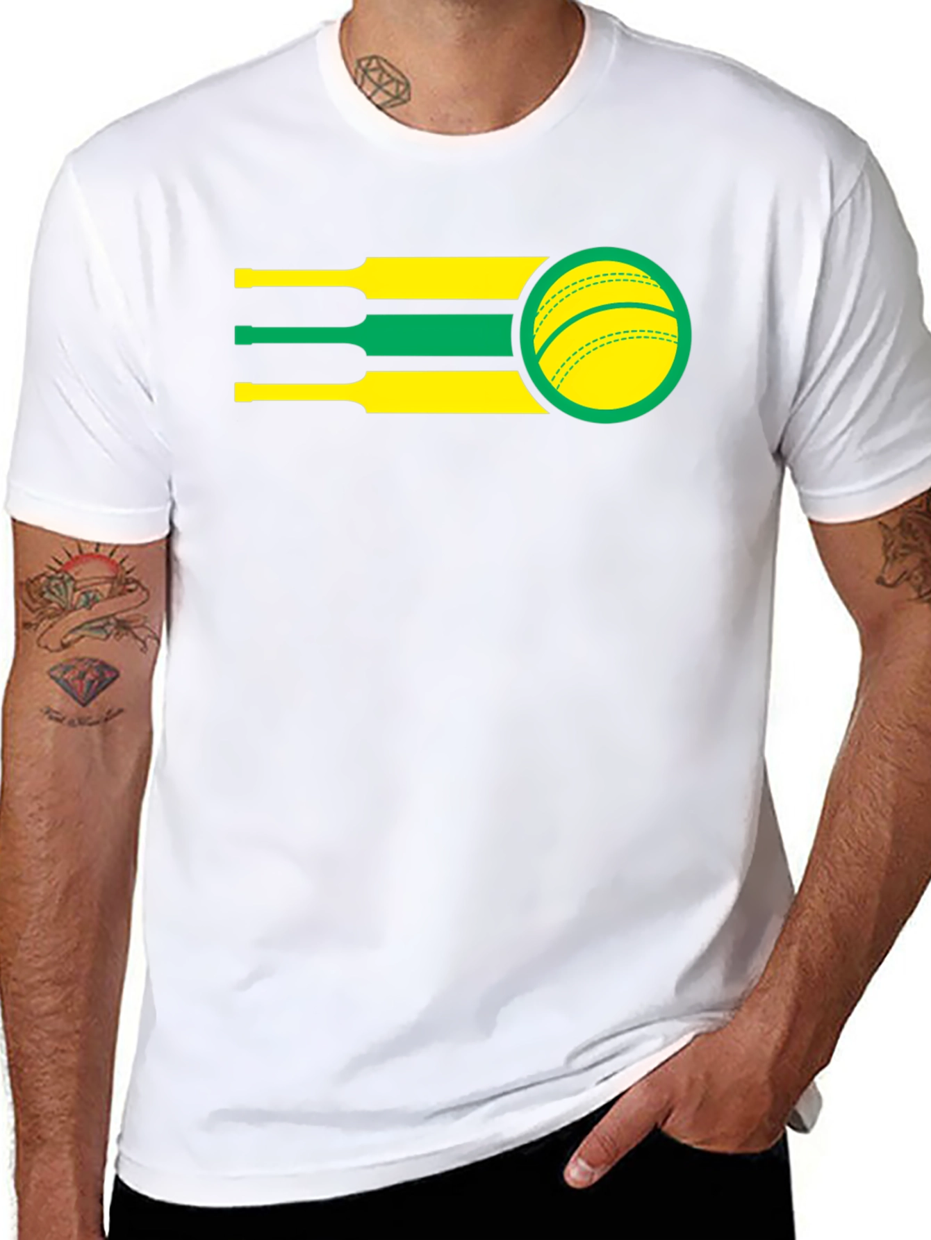 Cricket Ball Graphic Tee - Stylish Sports T-Shirt