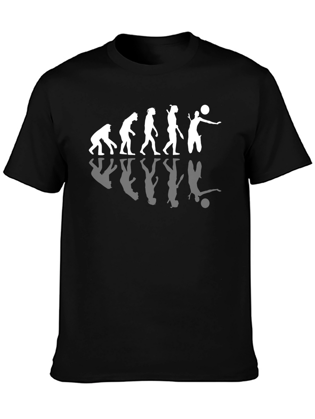 Volleyball Evolution Black T-Shirt