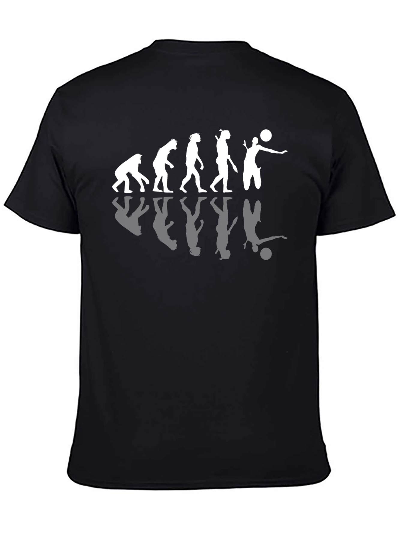 Volleyball Evolution Black T-Shirt