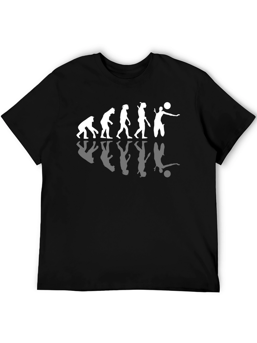 Volleyball Evolution Black T-Shirt
