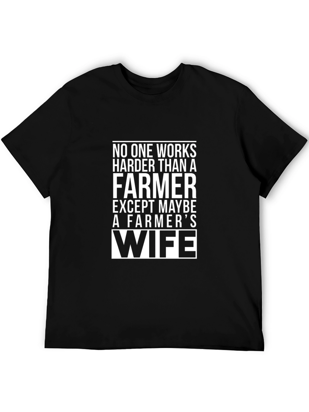 Farmers Wife T-Shirt - Black Cotton Novelty Tee