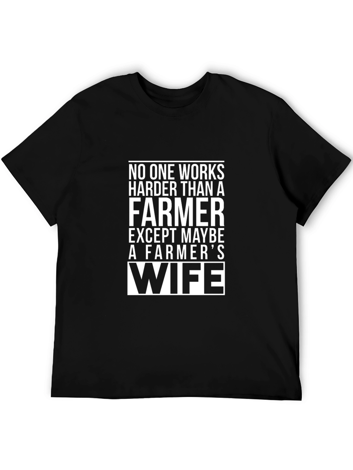 Farmers Wife T-Shirt - Black Cotton Novelty Tee