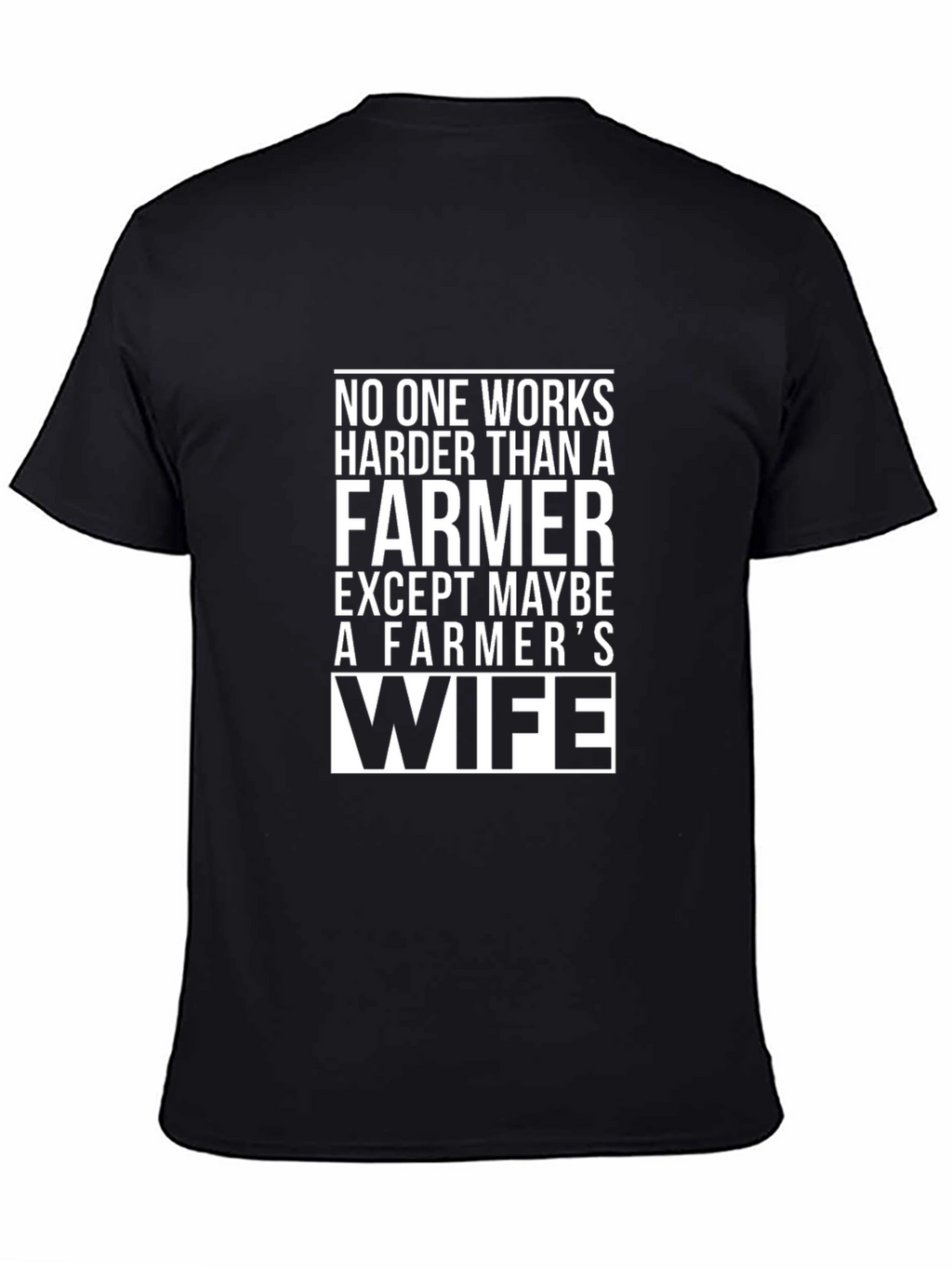 Farmers Wife T-Shirt - Black Cotton Novelty Tee