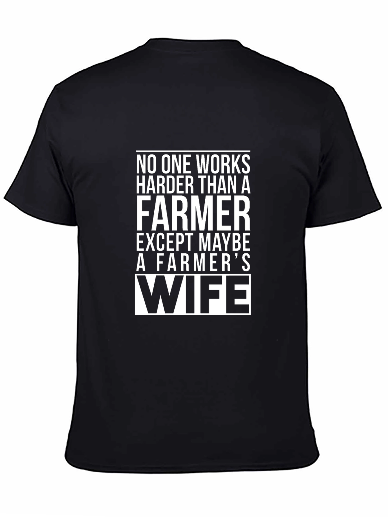 Farmers Wife T-Shirt - Black Cotton Novelty Tee