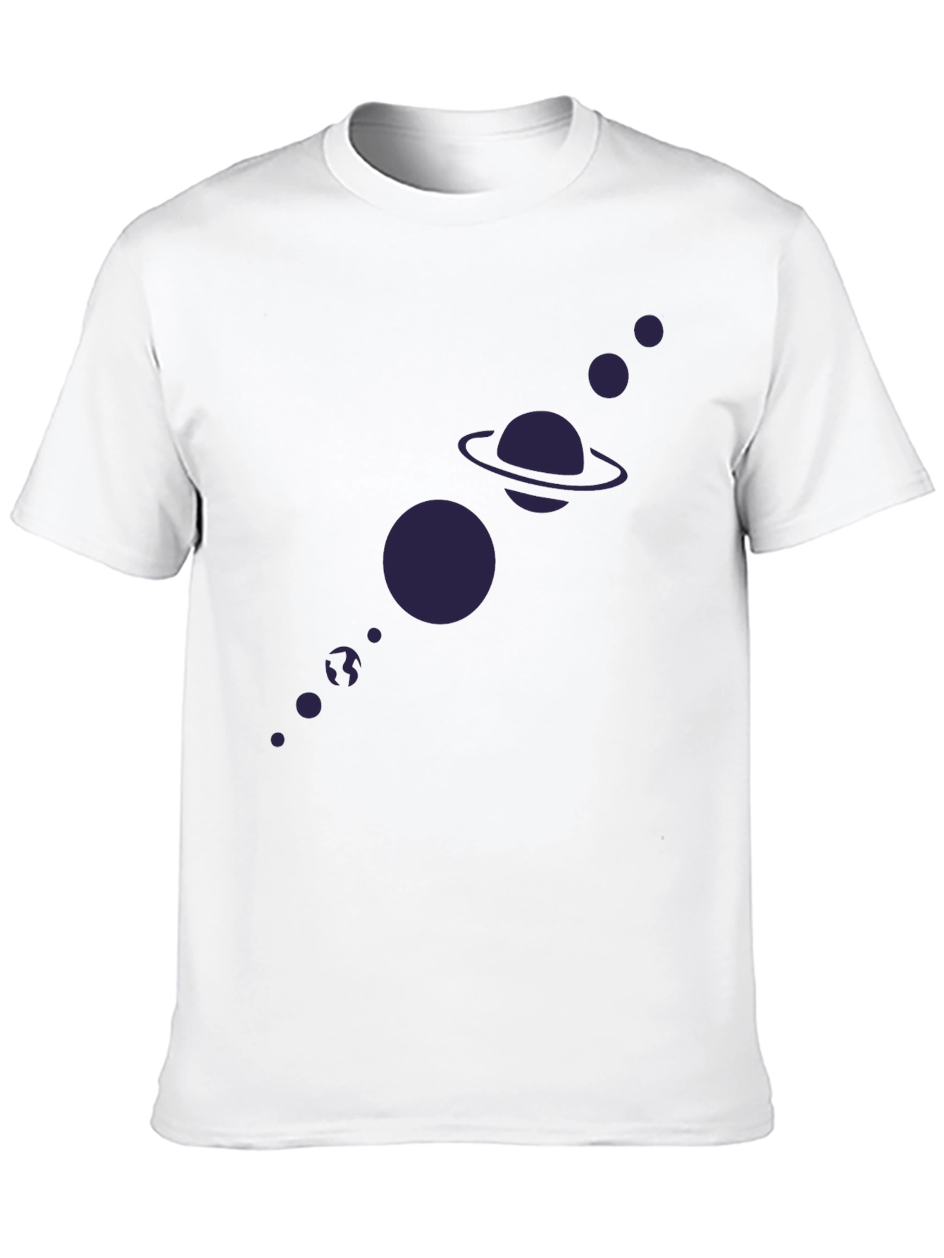 Planetary System Graphic Tee - Black Cotton T-Shirt