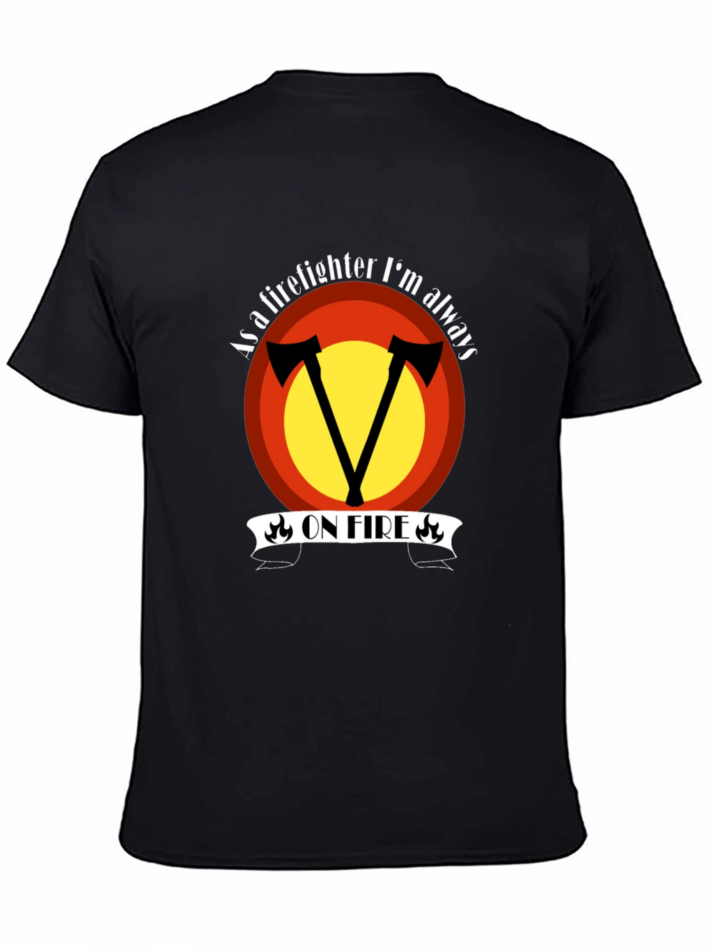 Firefighter On Fire Graphic Tee