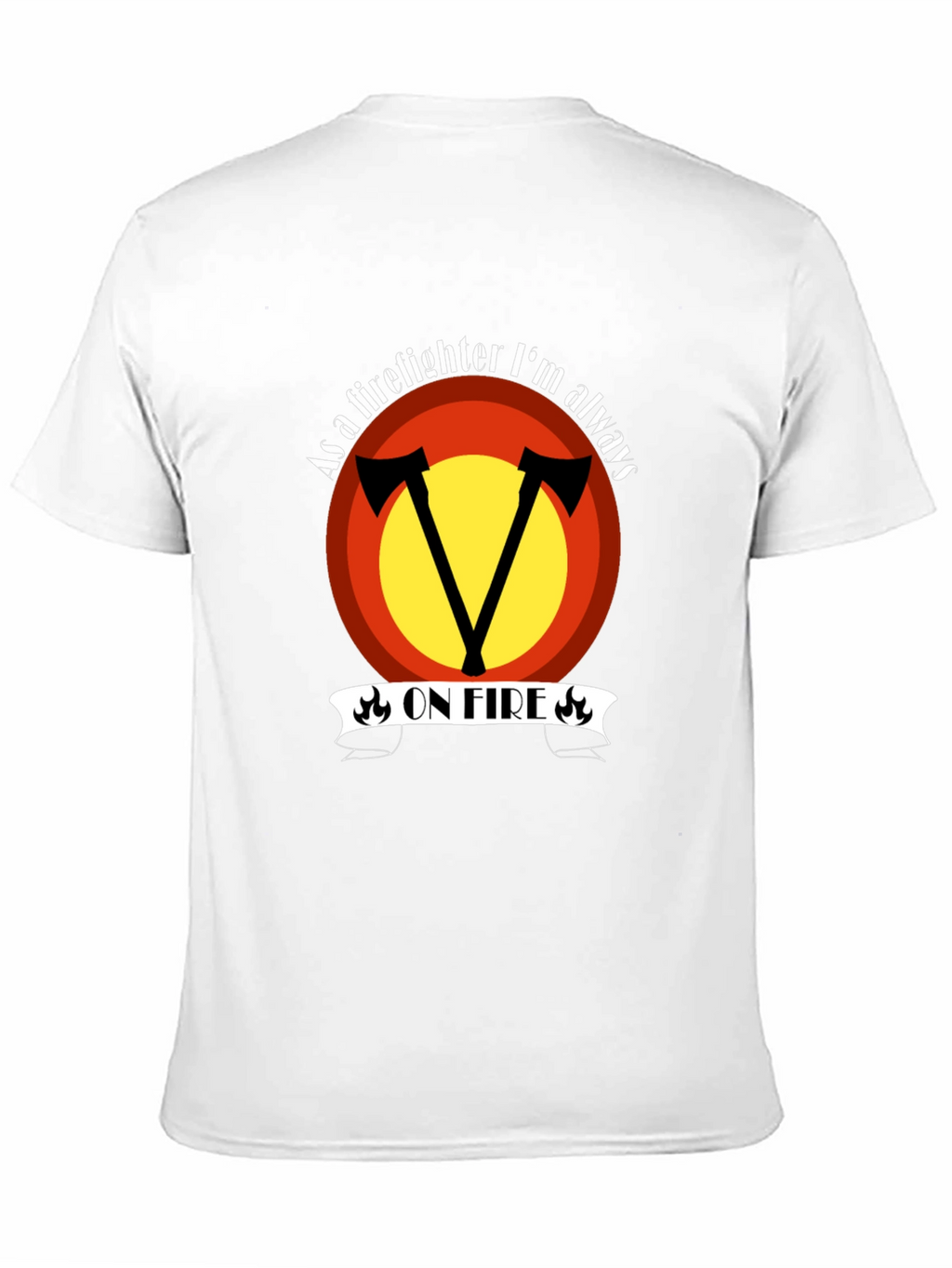 Firefighter On Fire Graphic Tee
