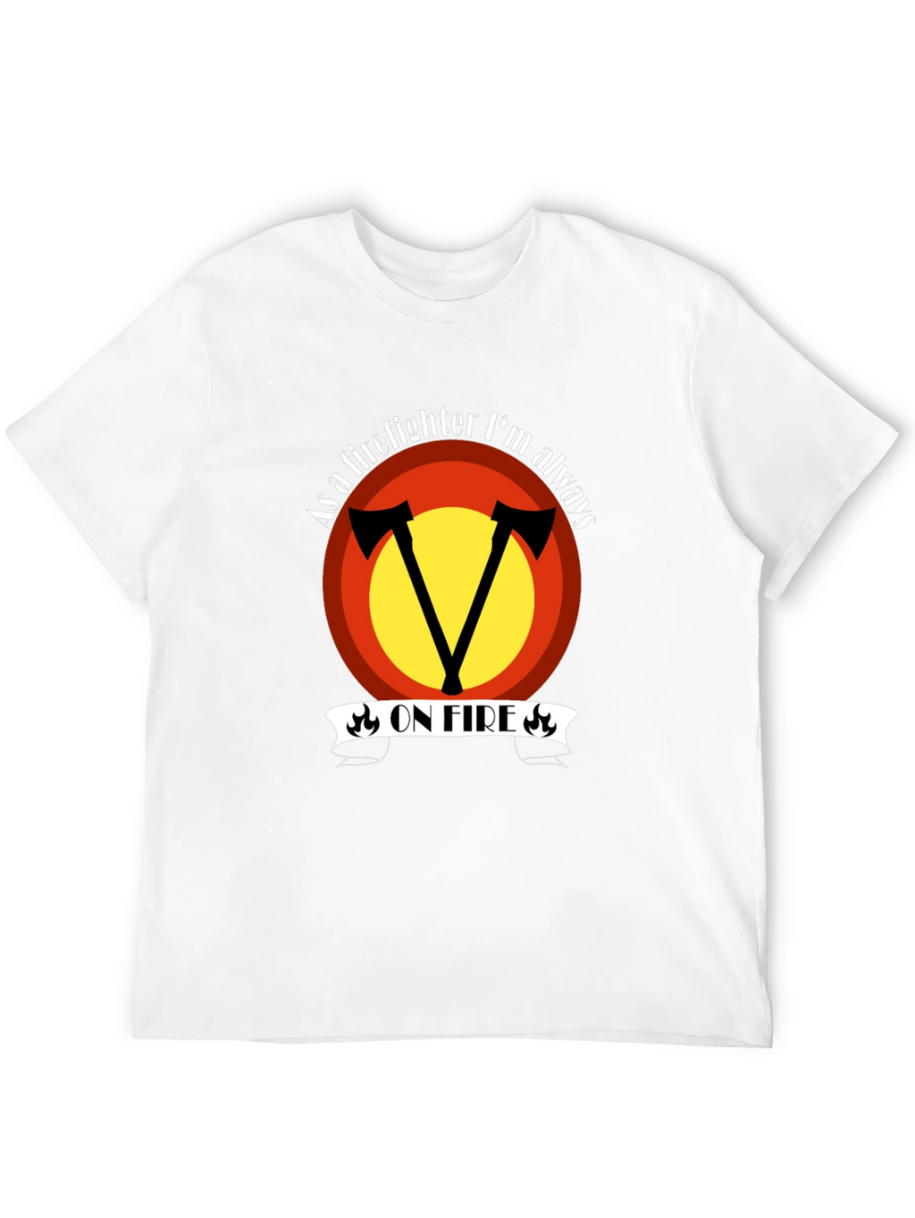 Firefighter On Fire Graphic Tee