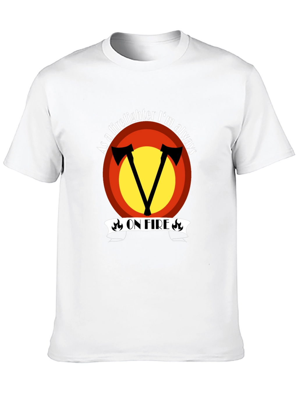 Firefighter On Fire Graphic Tee
