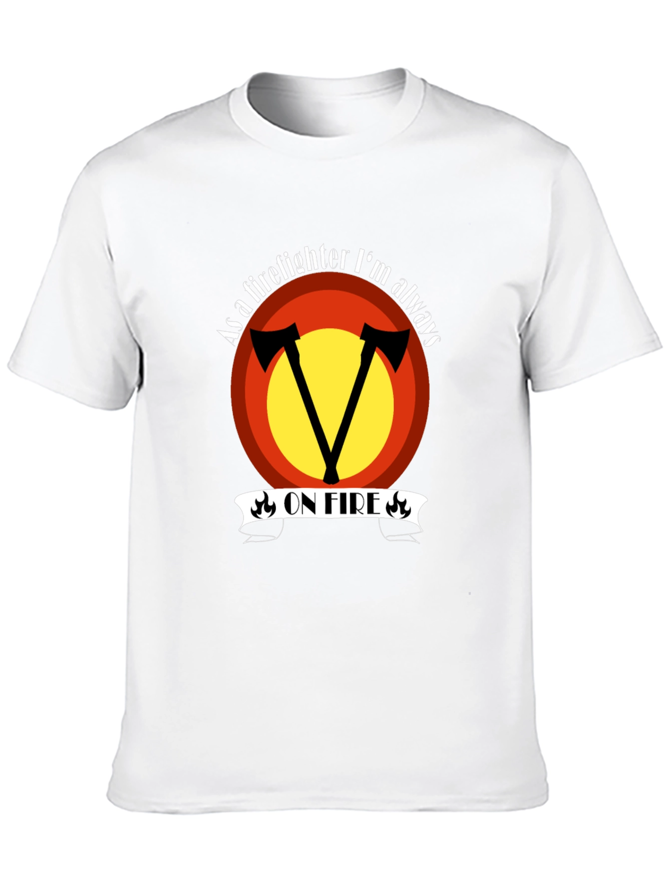 Firefighter On Fire Graphic Tee
