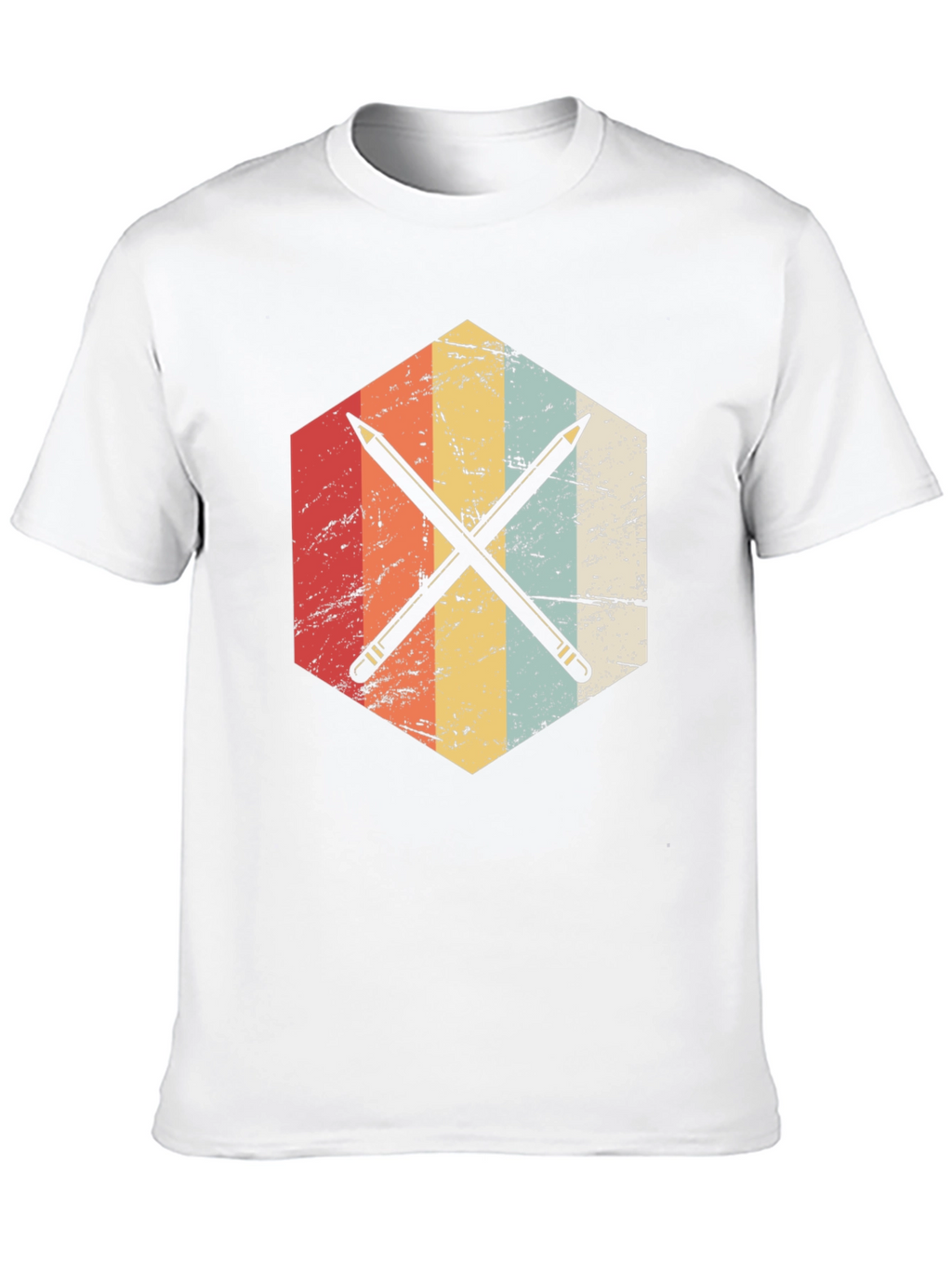 Retro Crossed Pencils Graphic T-Shirt