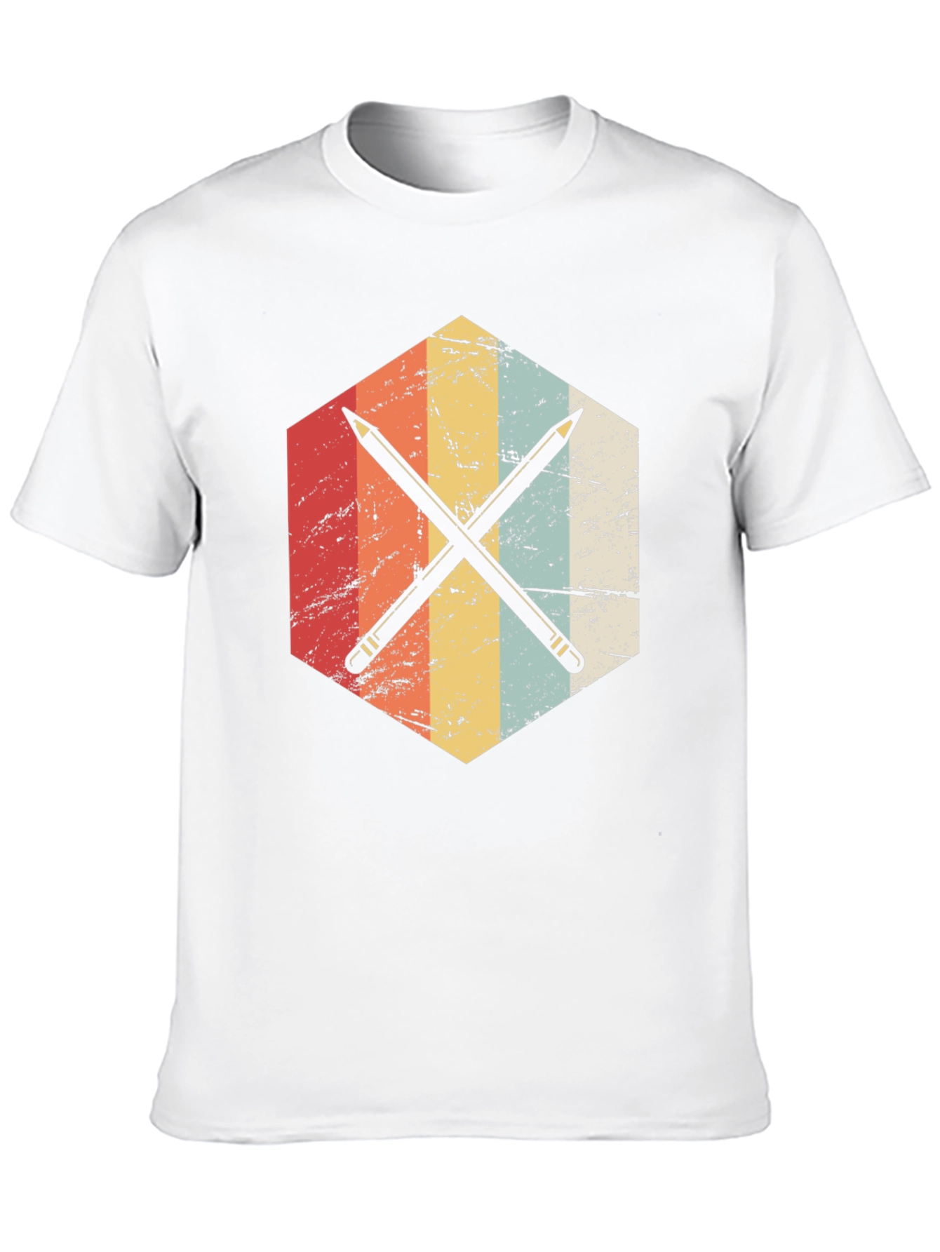 Retro Crossed Pencils Graphic T-Shirt