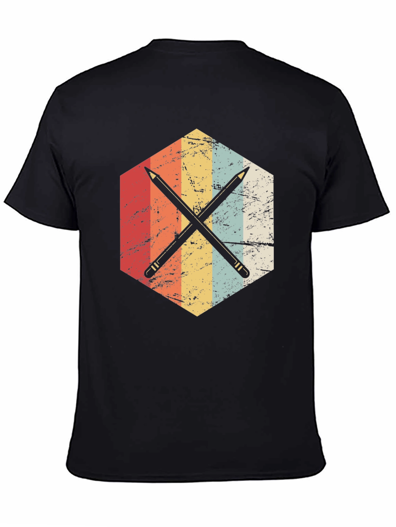 Retro Crossed Pencils Graphic T-Shirt