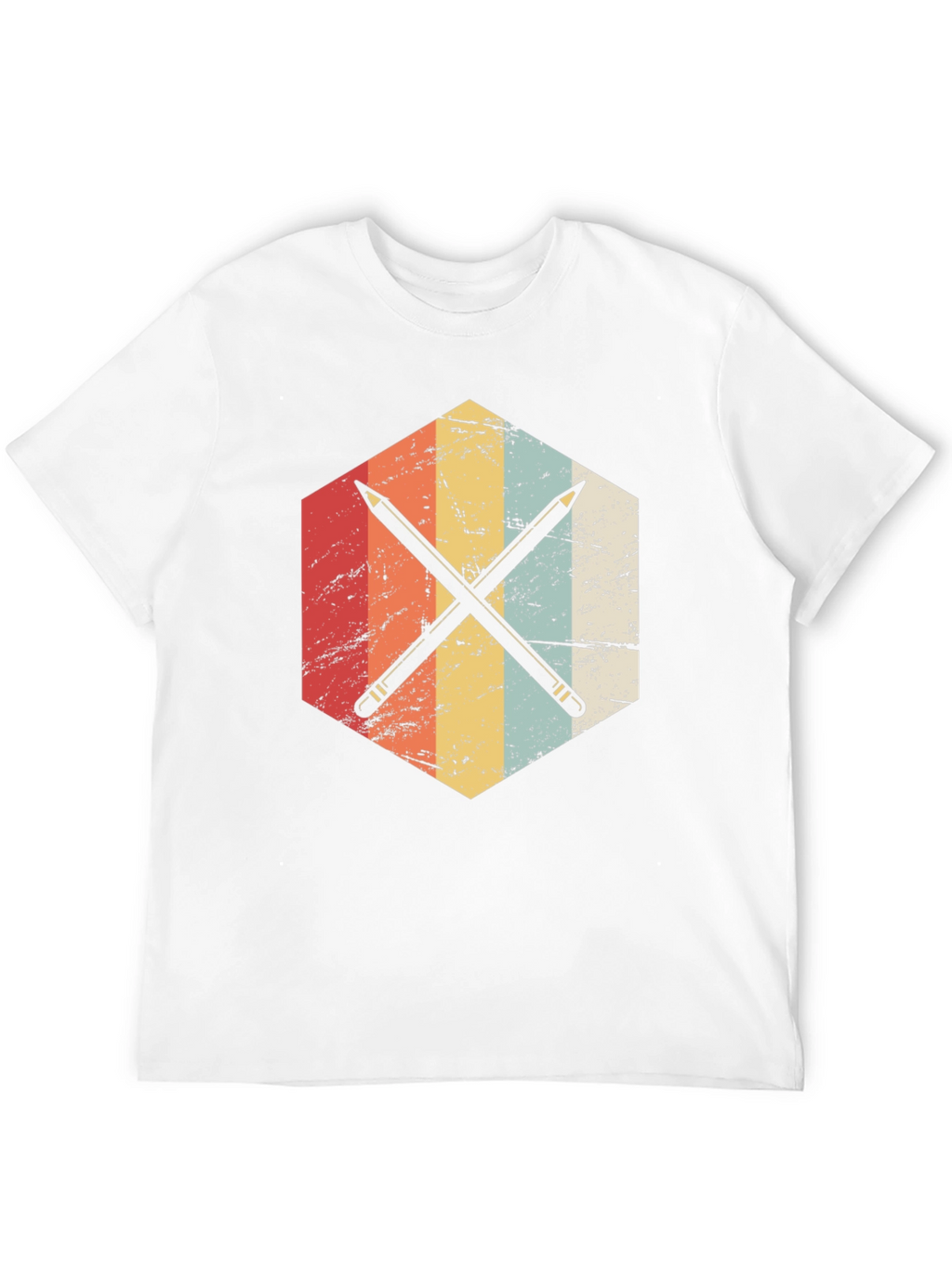 Retro Crossed Pencils Graphic T-Shirt