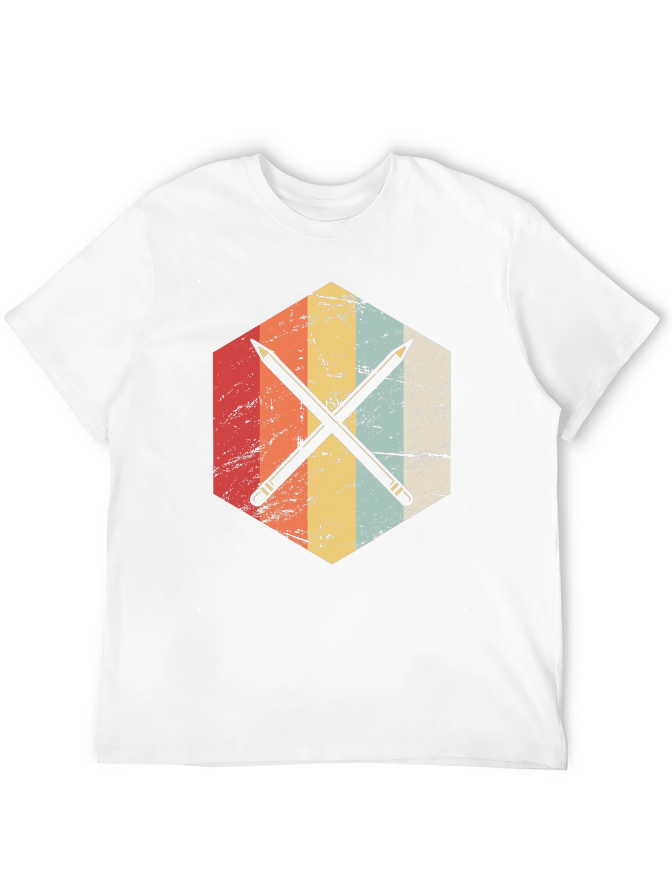 Retro Crossed Pencils Graphic T-Shirt