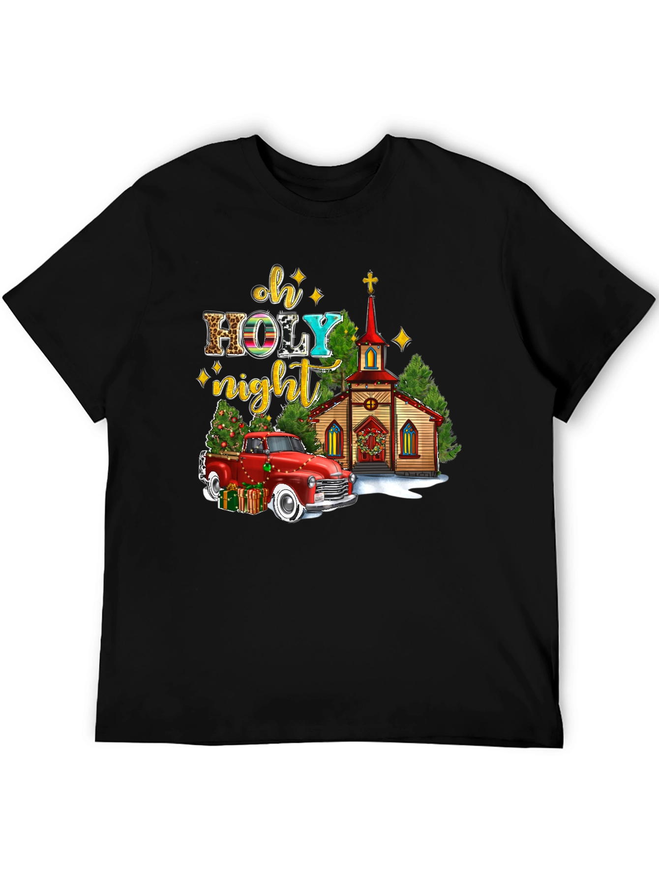 Oh Holy Night Christmas Truck T-Shirt