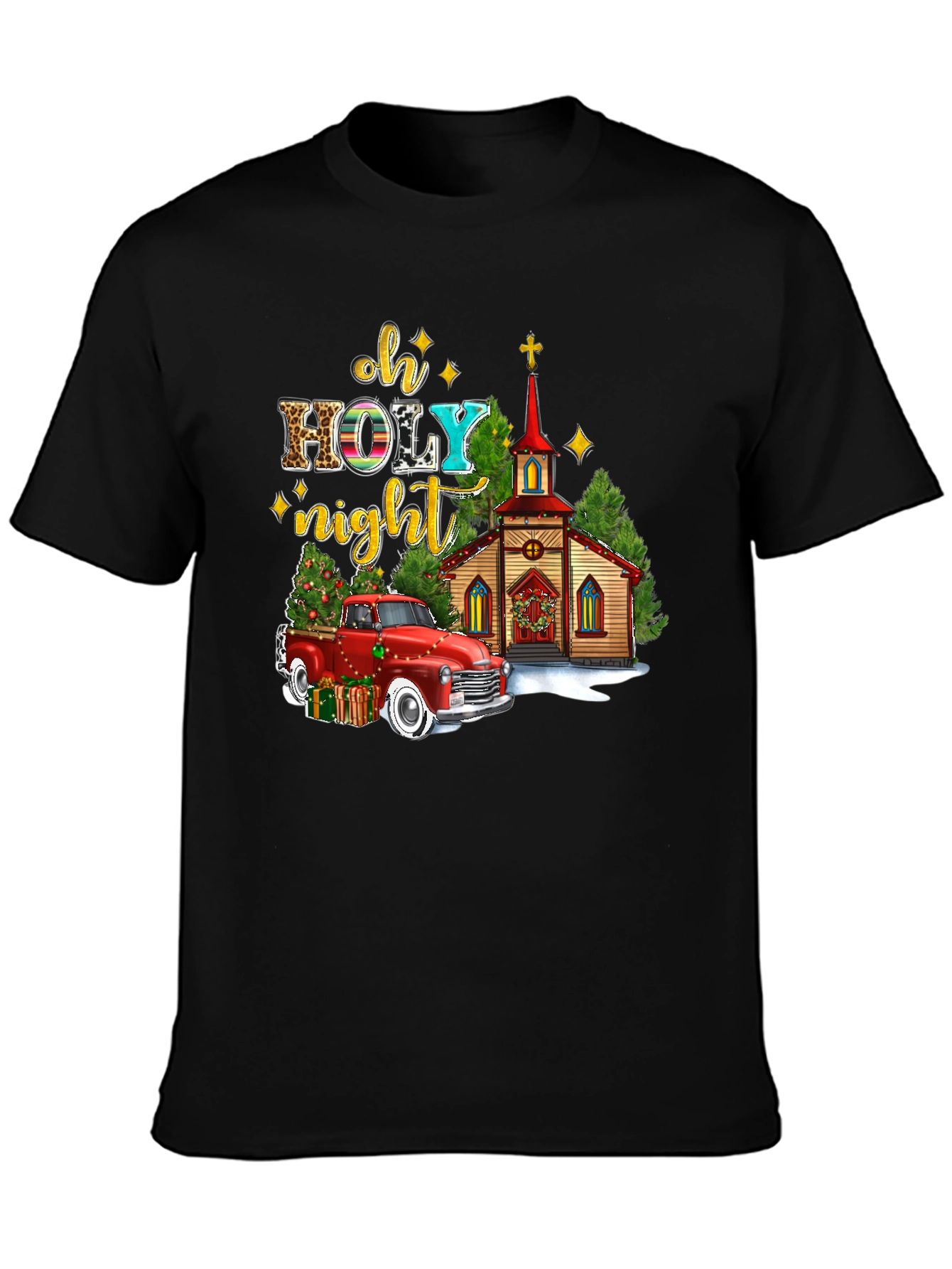 Oh Holy Night Christmas Truck T-Shirt