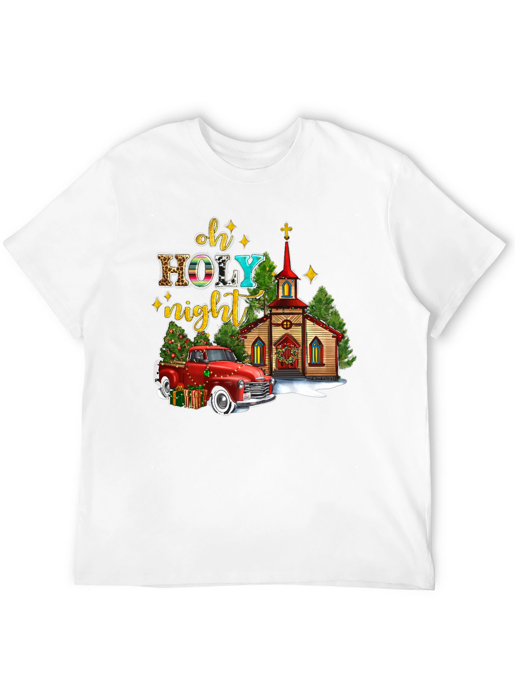 Oh Holy Night Christmas Truck T-Shirt