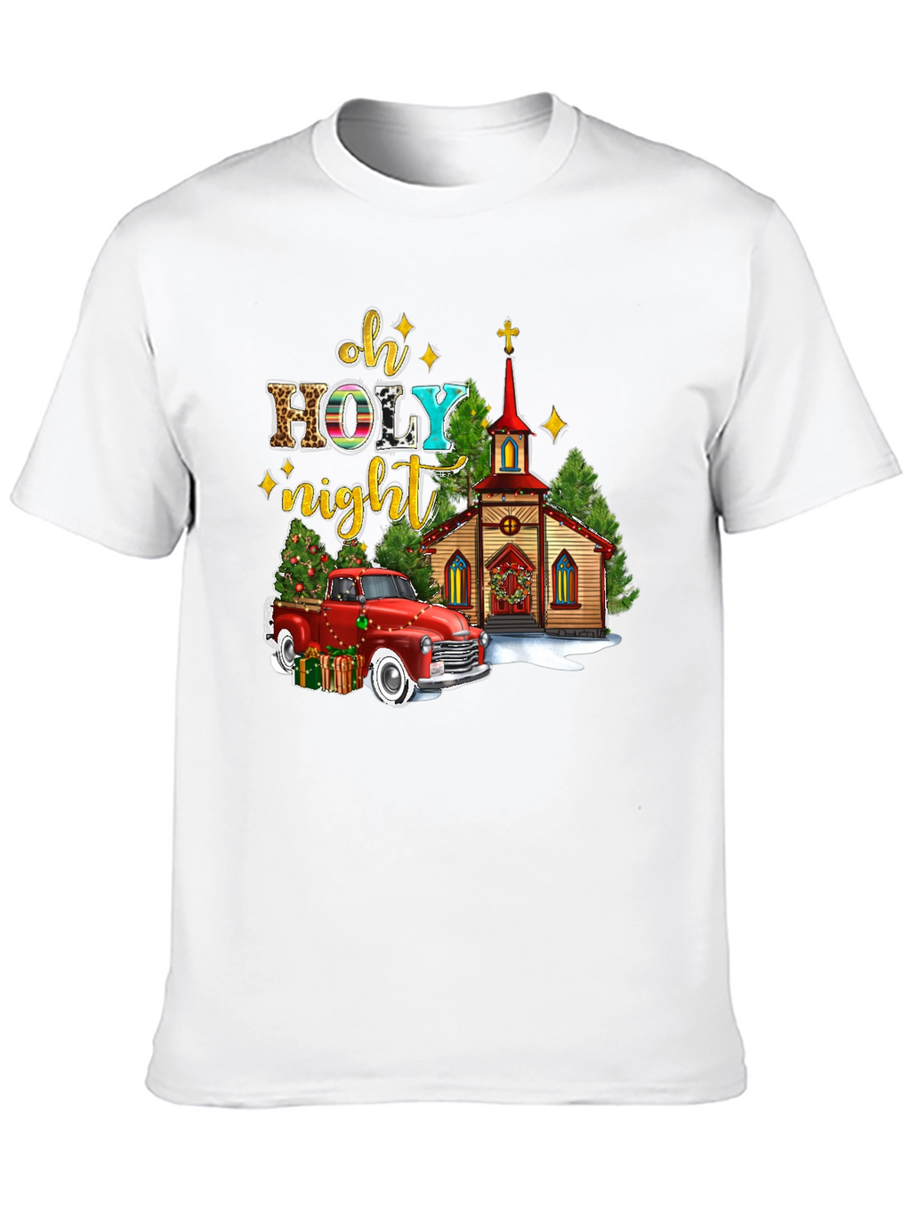 Oh Holy Night Christmas Truck T-Shirt
