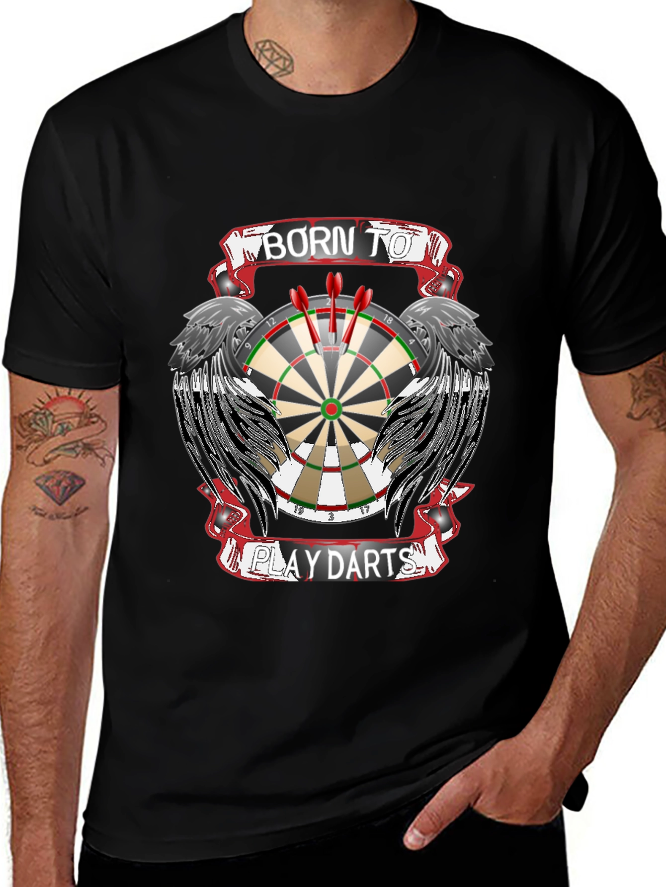 Born to Play Darts Graphic Tee