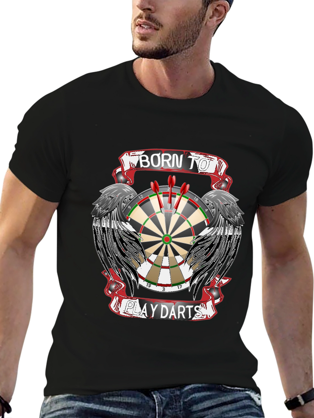 Born to Play Darts Graphic Tee