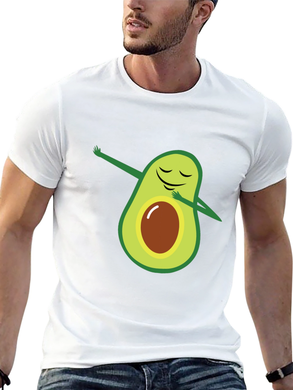 Dabbing Avocado Black T-Shirt