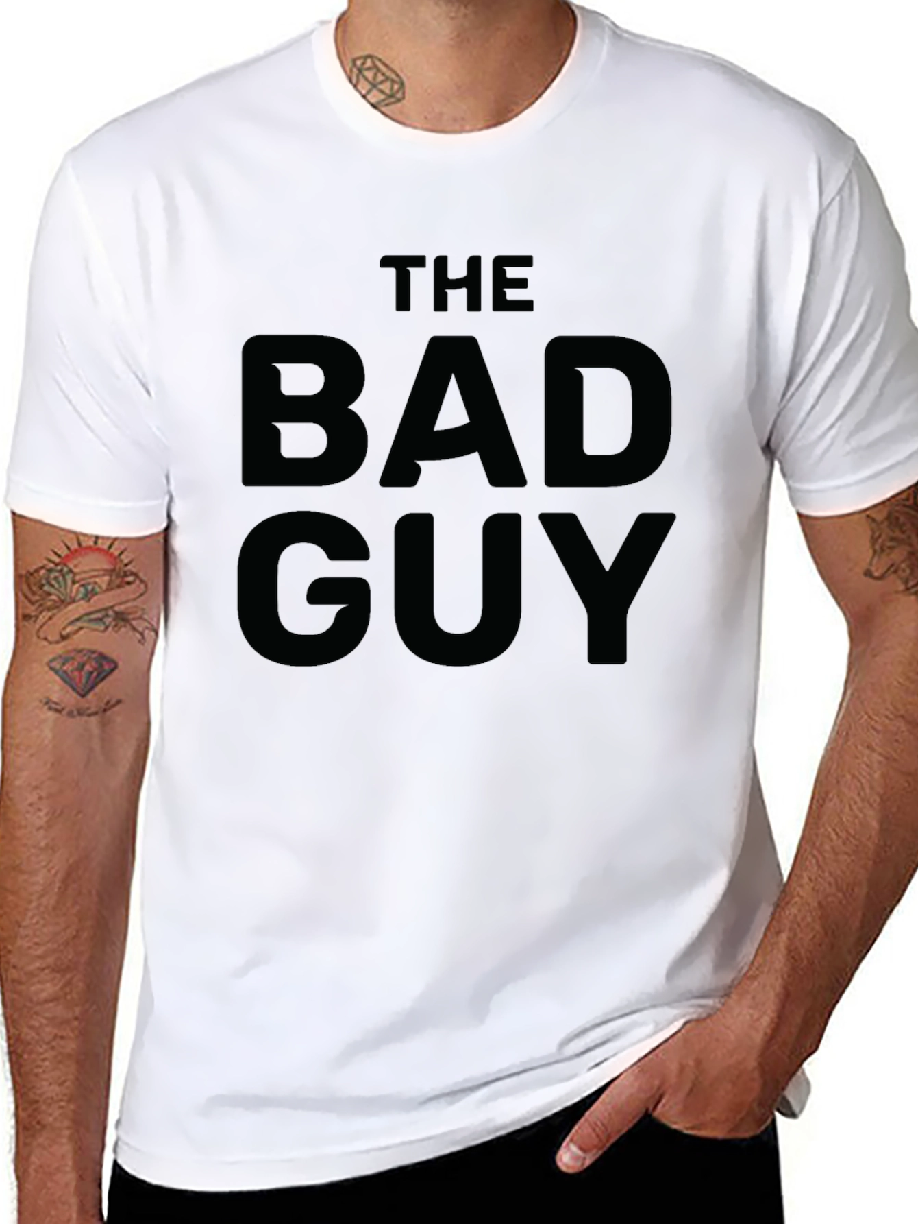 The Bad Guy Mens Black Graphic Tee