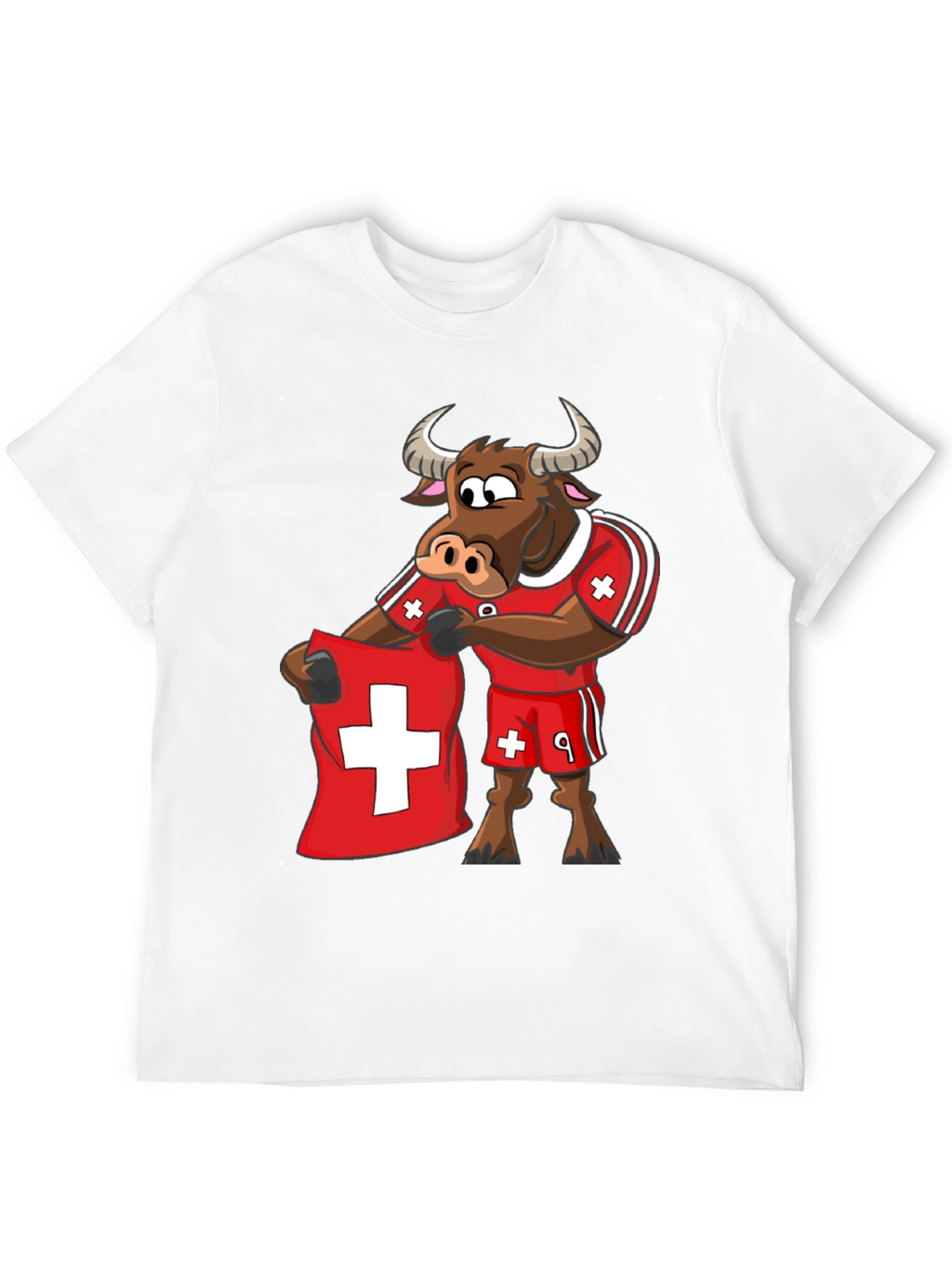 Swiss Bull T-Shirt - Soccer Fan Tee