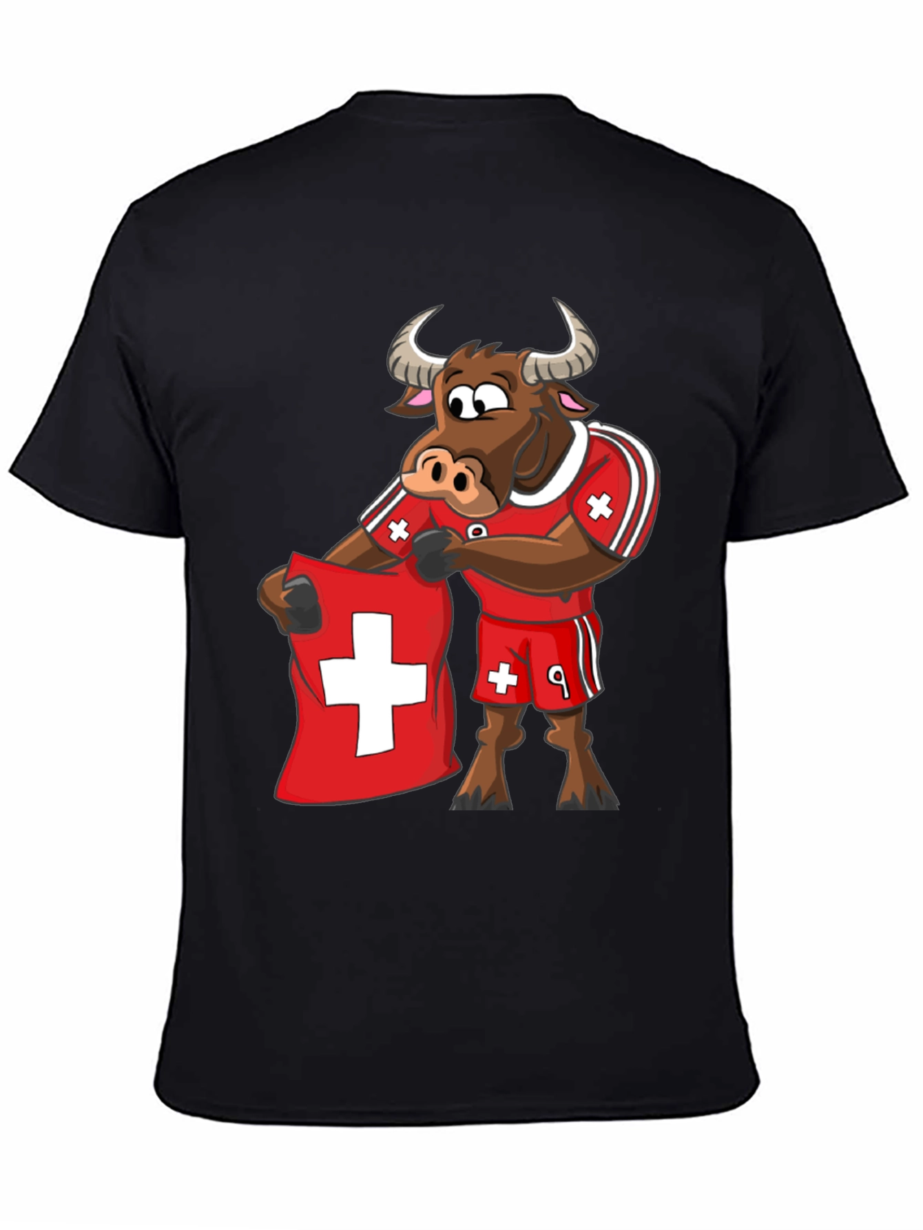 Swiss Bull T-Shirt - Soccer Fan Tee