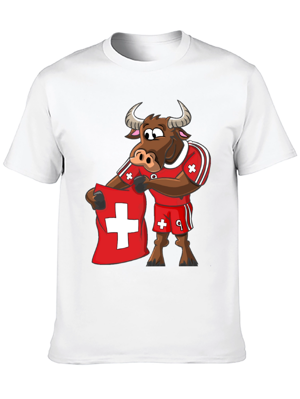 Swiss Bull T-Shirt - Soccer Fan Tee