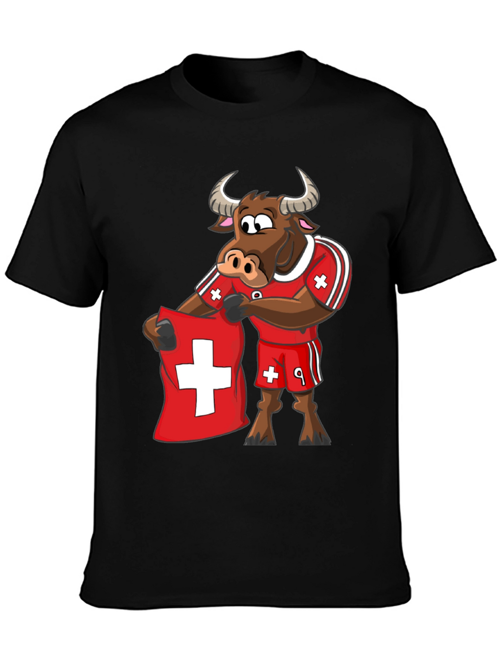 Swiss Bull T-Shirt - Soccer Fan Tee